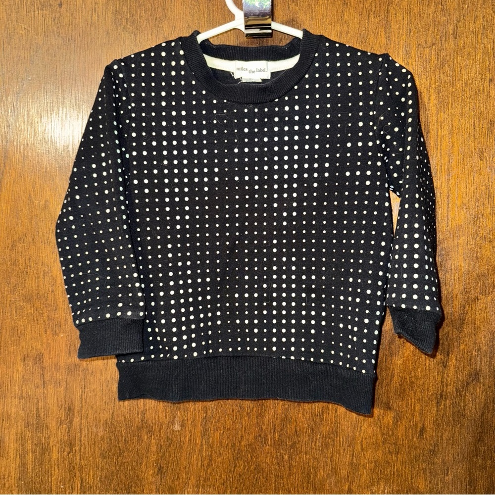 Black and White Polka Dot Sweatshirt